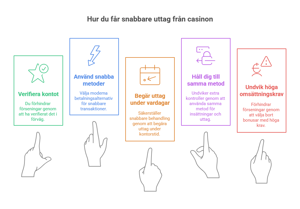 Tips för snabbare uttag.
