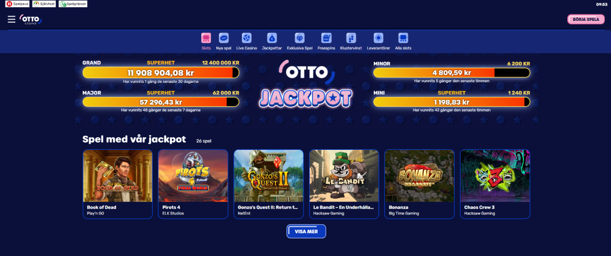 bild som visar Otto casino lobby